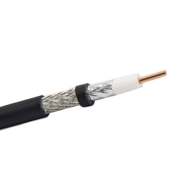  Solid Copper Conductor Coaxial Cable 5DF RG6 RG59 OD7.5MM With PVC PE Jacket Manufactures