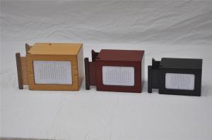  MDF Paper wood Pet Urns, Slide inserts photo Urns finished in Oak, Mahogany and Black color Manufactures