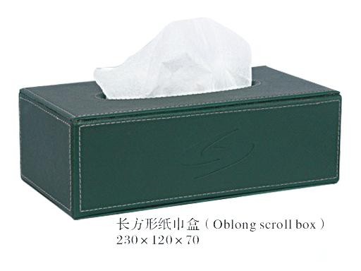  Oblong Leather tissue boxes, scroll boxes Manufactures