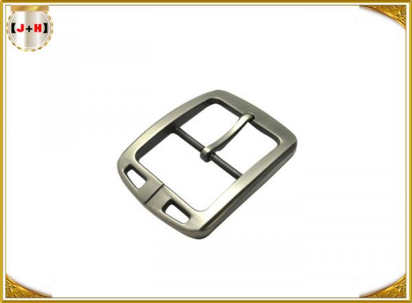 Quality Highly Polished Nickel Metal Clasp Belt Buckle With Center Bar 40mm Inner Size for sale