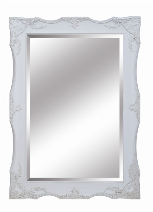  Mirror frames, rectangle shape with embossed white color frames Manufactures