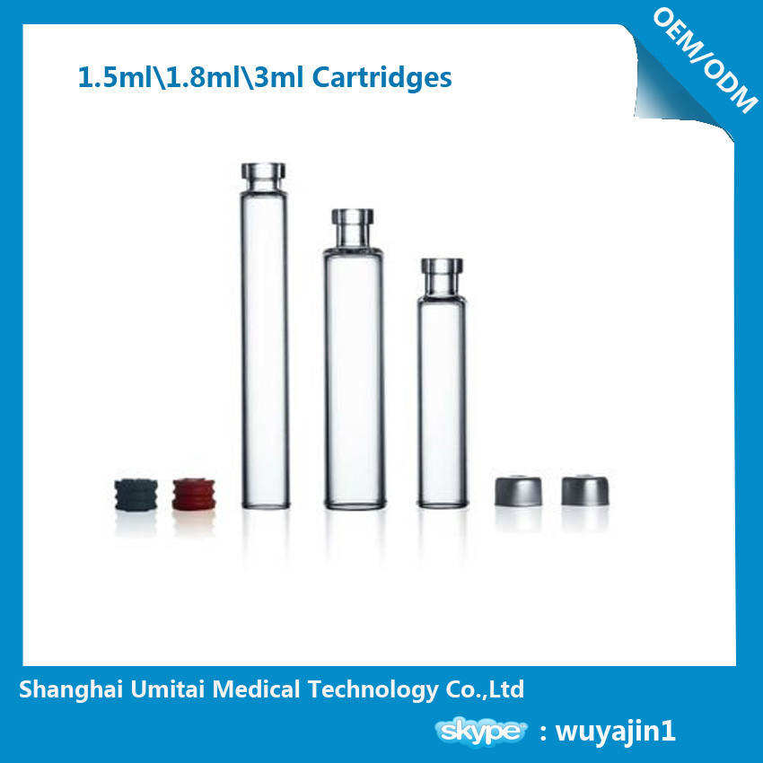  Customized Insulin Pen Refill Cartridge , Drug Cartridge Aluminum Cap Manufactures