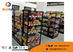  Grocery Customized Shop Display Fittings Rust Resistance Black Gondola Shelving Manufactures