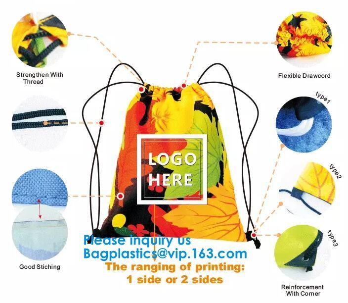  Custom Gift Promotional 210D 420D Polyester 190T Nylon Small Drawstring Bag,Promotional Heavy Duty 190T Nylon Polyester Manufactures