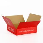  Red Corrugated Cardboard Packaging Box ，Reusable Custom Printed Corrugated Boxes Manufactures