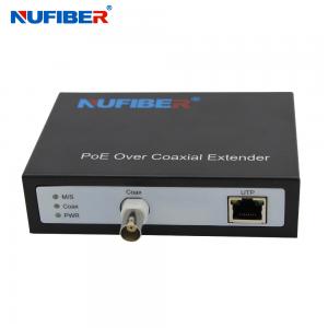  48 - 52VDC POE Ethernet Over Coax Extender For CCTV IP Camera Manufactures