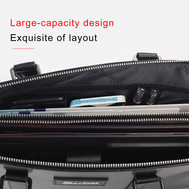  Low Profile Luxury carbon fiber laptop business briefcase bag/ Leather Bag/Business Travel Bag Handbag Manufactures