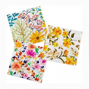  OEM ODM Colorful Paper Napkins , Party Tissue Paper For Dinner Camping Manufactures
