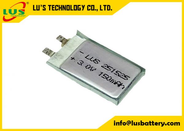 Quality 3v Cp251626 150mah Ultra Thin Disposable Lithium Battery For Social Security Card for sale