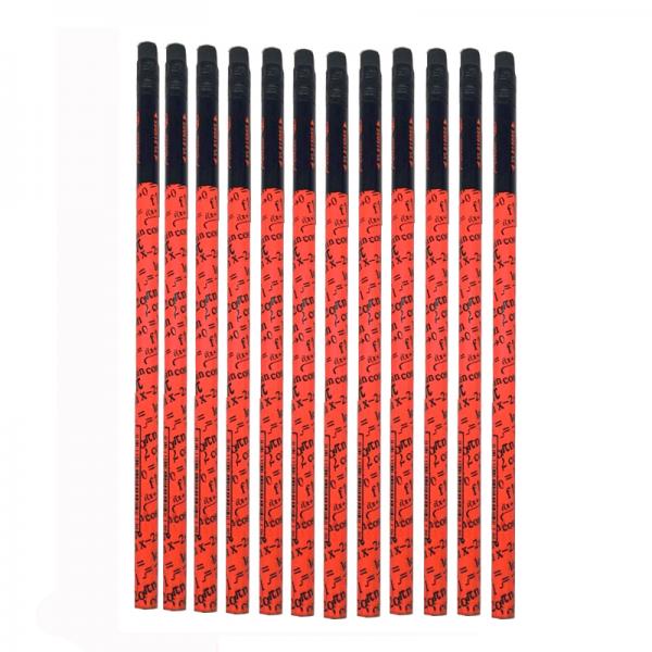 High-quality wholesale heat transfer printing logo custom graphite lead hb pencil with eraser