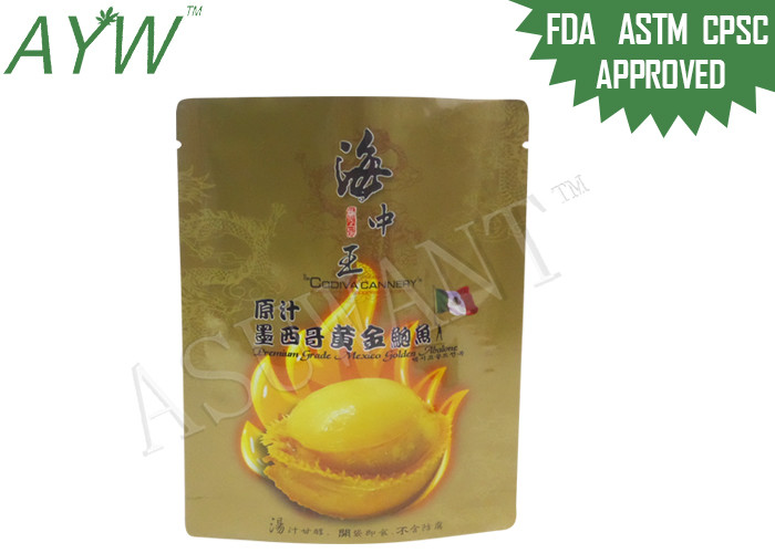 Quality Fresh Sea Food Packaging Bags Vivid Printing Customized Size For Mexico Abalone for sale