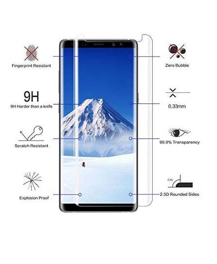  Galaxy Note 8 Screen Protector, Etmury Full Coverage Tempered Glass 3D HD Anti-Bubble Film Screen Protector Manufactures