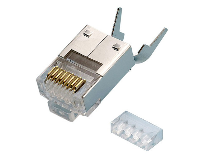  8 Pin Shielded Rj45 Connector , Lan Cable Connector Cable Network Accessories Manufactures