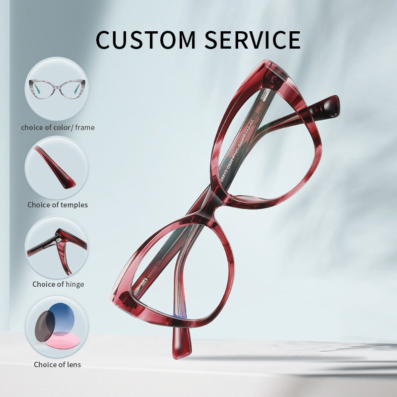  Fashion Design Custom Glasses Frame Acetate Combination Optical Polarized Manufactures