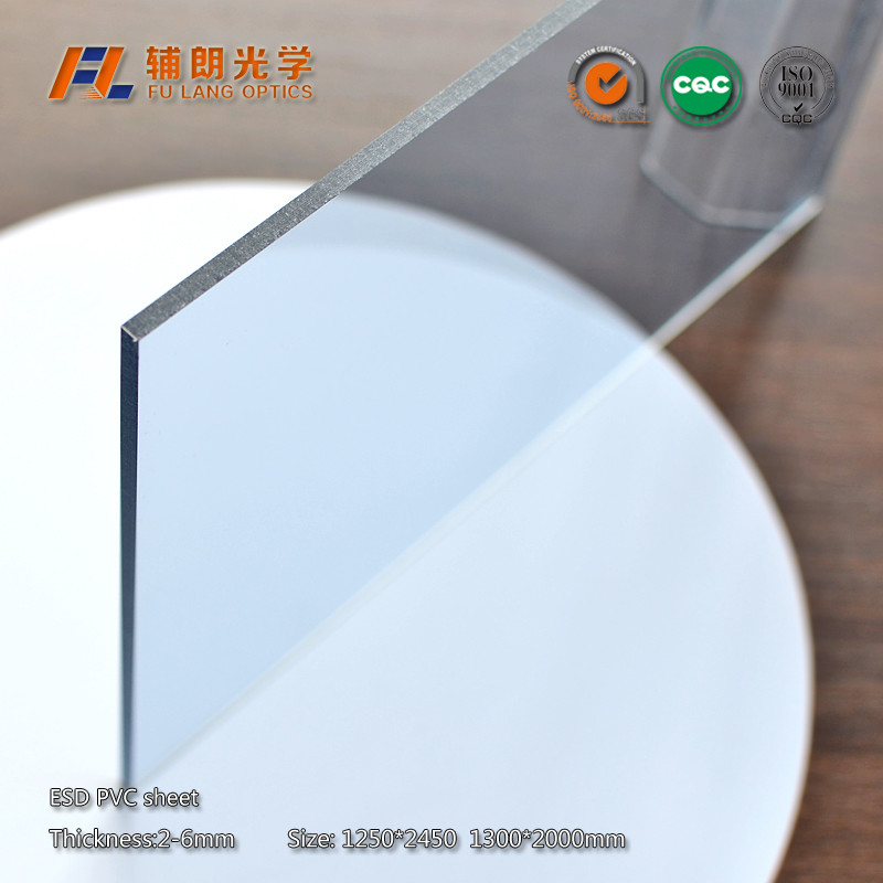  Colored Solid ESD PVC Sheet , 10mm Clear Acrylic Sheet SGS ISO Approved Manufactures
