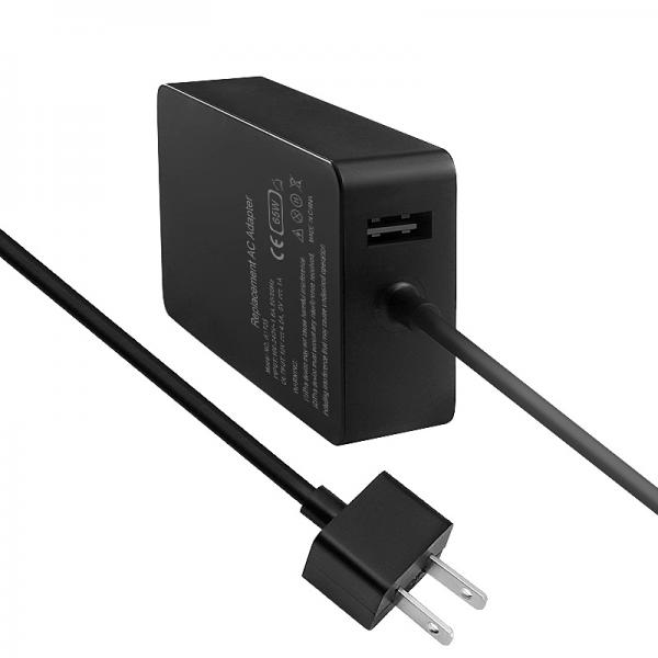 65W Replacement Surface Pro Charger 15V 4A USB 5V 1A
