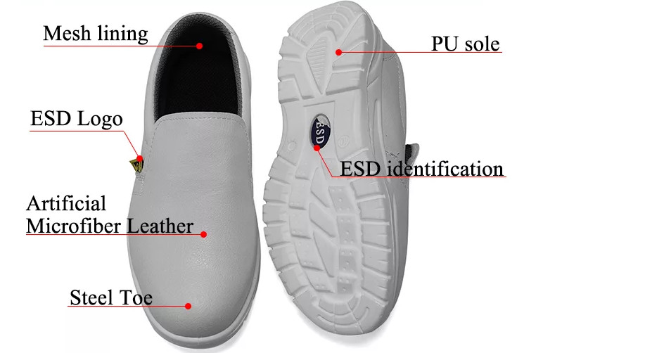 China Cleanroom ESD Anti Static Shoes Steel Toe Breathable Safety Shoe on sale