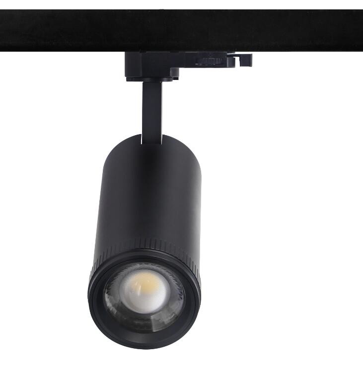  30w Zoomable 15°-55°adjustable led track light 70-100 lm/W CRI80 Citizen Chip Osram flicker-free driver 5 years warranty Manufactures