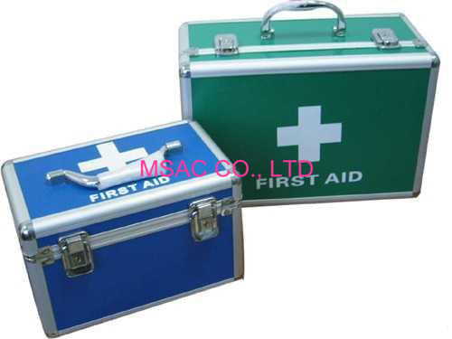  Blue Aluminium First Aid Box / Medical Tackle Box For Protect Doctor Instruments Manufactures