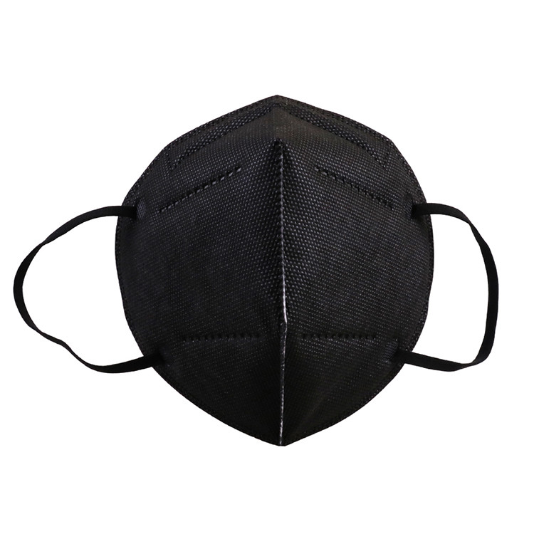  Black Color Folding FFP2 Mask Antibacterial For Textile / Industry Manufactures