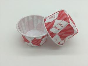  Stitching Color Red And White Baking Cups , Cupcake Paper Cases Mini Birthday Cake Holder Manufactures