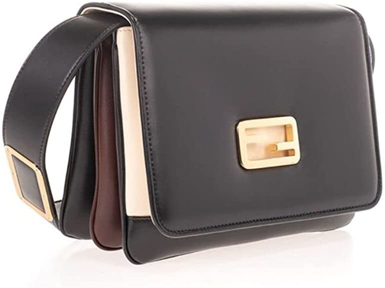  Fendi Id Flap Tricolor Black Leather Shoulder Bag 8BT328 Includes Dust Bag Manufactures