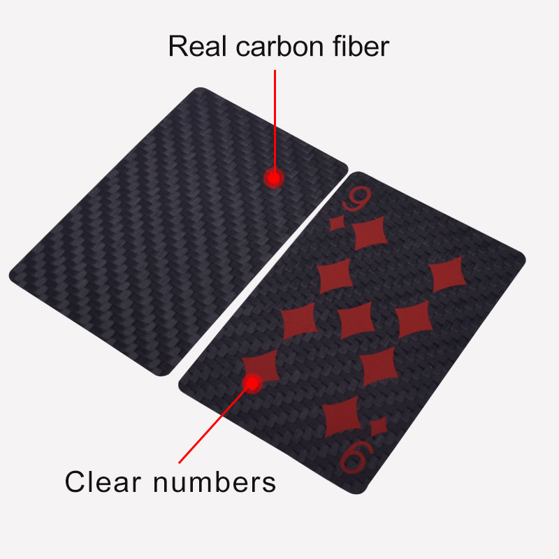 Luxury Ultrathin Pure Carbon fiber playing cards for entertainment carbon fiber poker