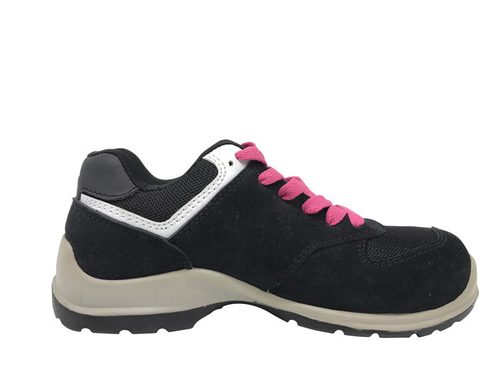  Logo Stitched Ladies Safety Shoes Foam Counter With Bright Color Lace Manufactures