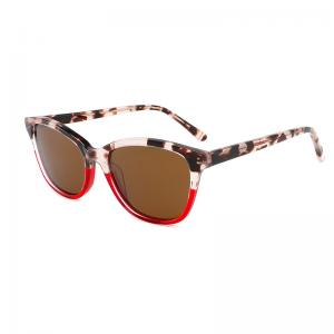  Acetate Frame UV400 Cat Eye Women Sunglasses Double Color Lightweight Manufactures
