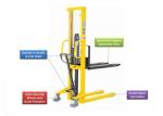  1500kg Capacity Manual Pallet Stacker For Short Distance Transportation Manufactures