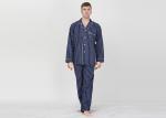  Personalised Mens Long Pyjamas Set / Mens Luxury Loungewear Set Anti Shrink Manufactures
