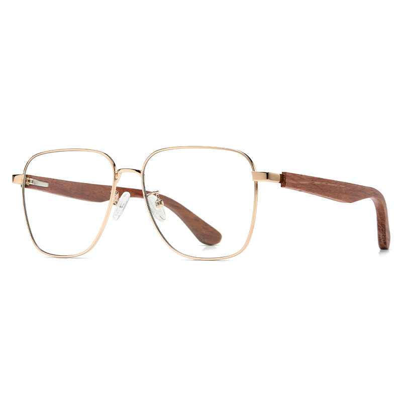 Buy cheap Men'S And Women'S Optical Metal Wooden Glasses Anti Blue Light Prescription from wholesalers