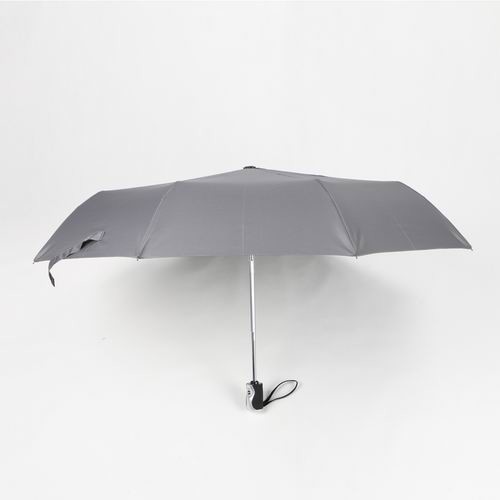  21 inch grey auto open close umbrella with silver and black rubber coating plastic handle Manufactures