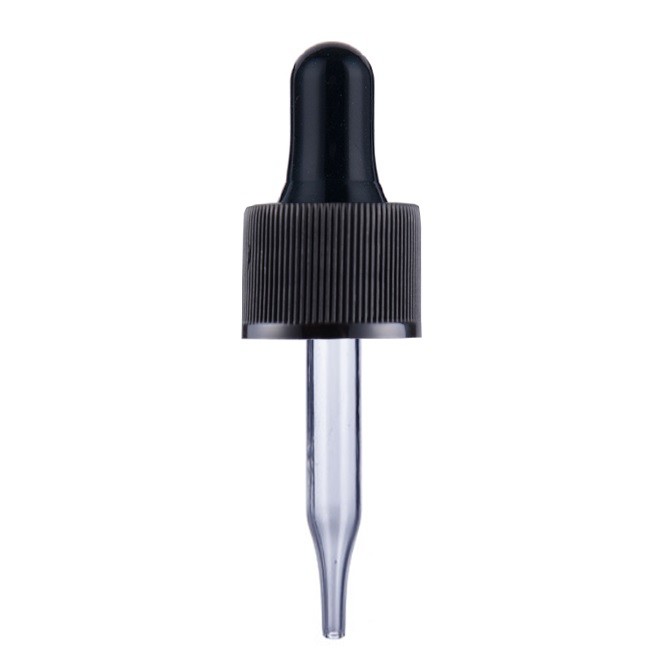  Ribbed Black Plastic 24mm 410mm Dropper Bottle Tops Manufactures