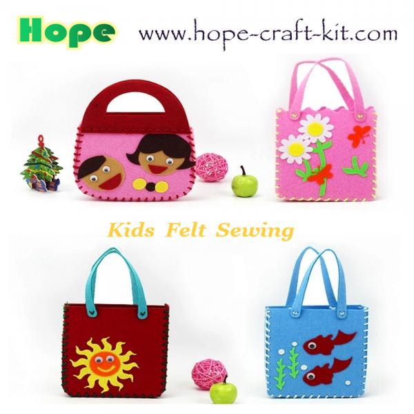 Felt Nonwoven Cloth Sewing with Safe Plastic Niddles for Kids Children Creative DIY handcraft Animals Bags OEM ODM