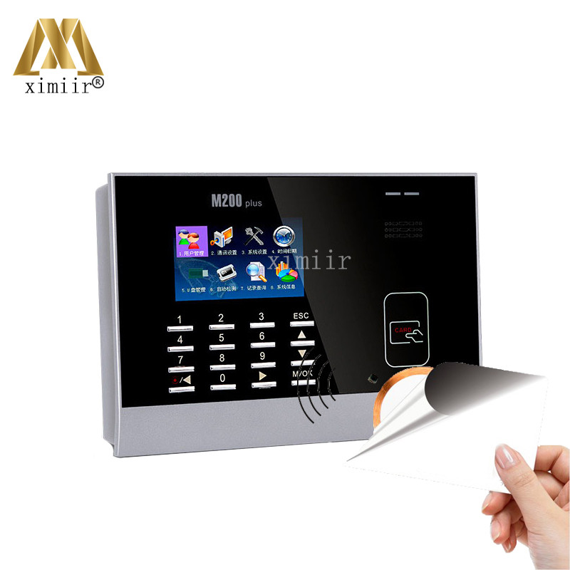  M200 Time Recorder System Smart Rfid Card Proximity Card Reader Biometric Time Attendance Machine Manufactures