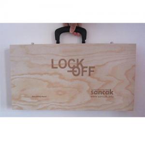  wooden tool box with handle, hinged & clasp, laser engraved logo on box Manufactures
