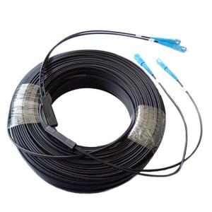  Ftth Single Mode Fiber Optic Patch Cord Drop Cable G657A GJXFH black sheath Manufactures