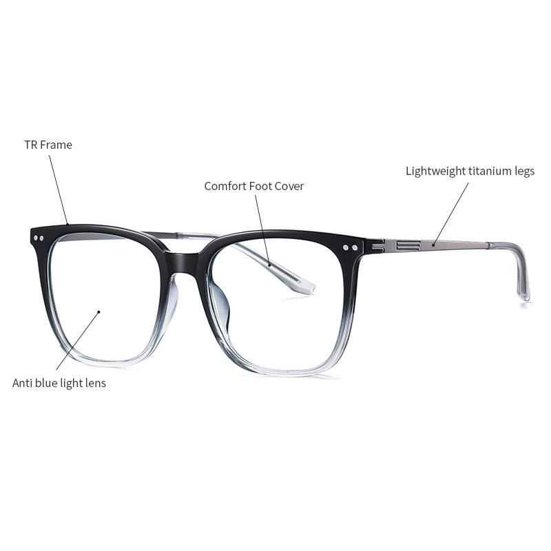  Ultralight TR90+ Titanium Combination Glasses Comfortable Blue Light Blocking Manufactures