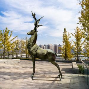  Gnee Garden Cast Iron Outdoor Metal Sculpture Brass Elk Statue Manufactures