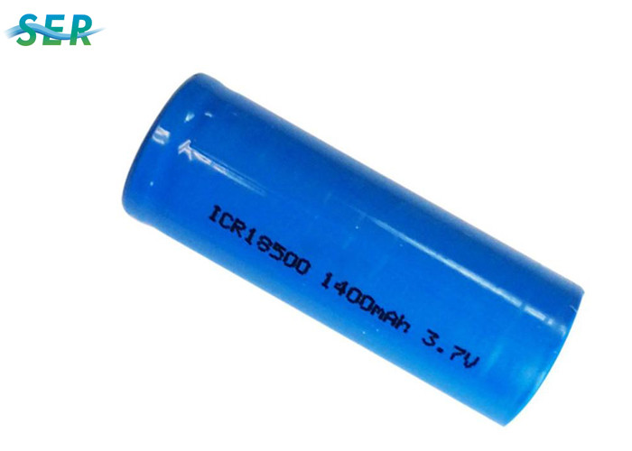  Flat Top Li Ion Battery Cell , 3.7V Lithium Ion Rechargeable Battery 1400mAh 18500 Manufactures