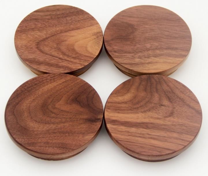 Wooden lids, sealed glass jars wood lids with seal silicone ring Manufactures