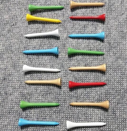  Wooden golf tees in white, red, blue, green color and natural wood color Manufactures