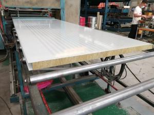  200mm Thickness Rock Wool Sandwich Panel For Fireproof Clean Room Wall Manufactures