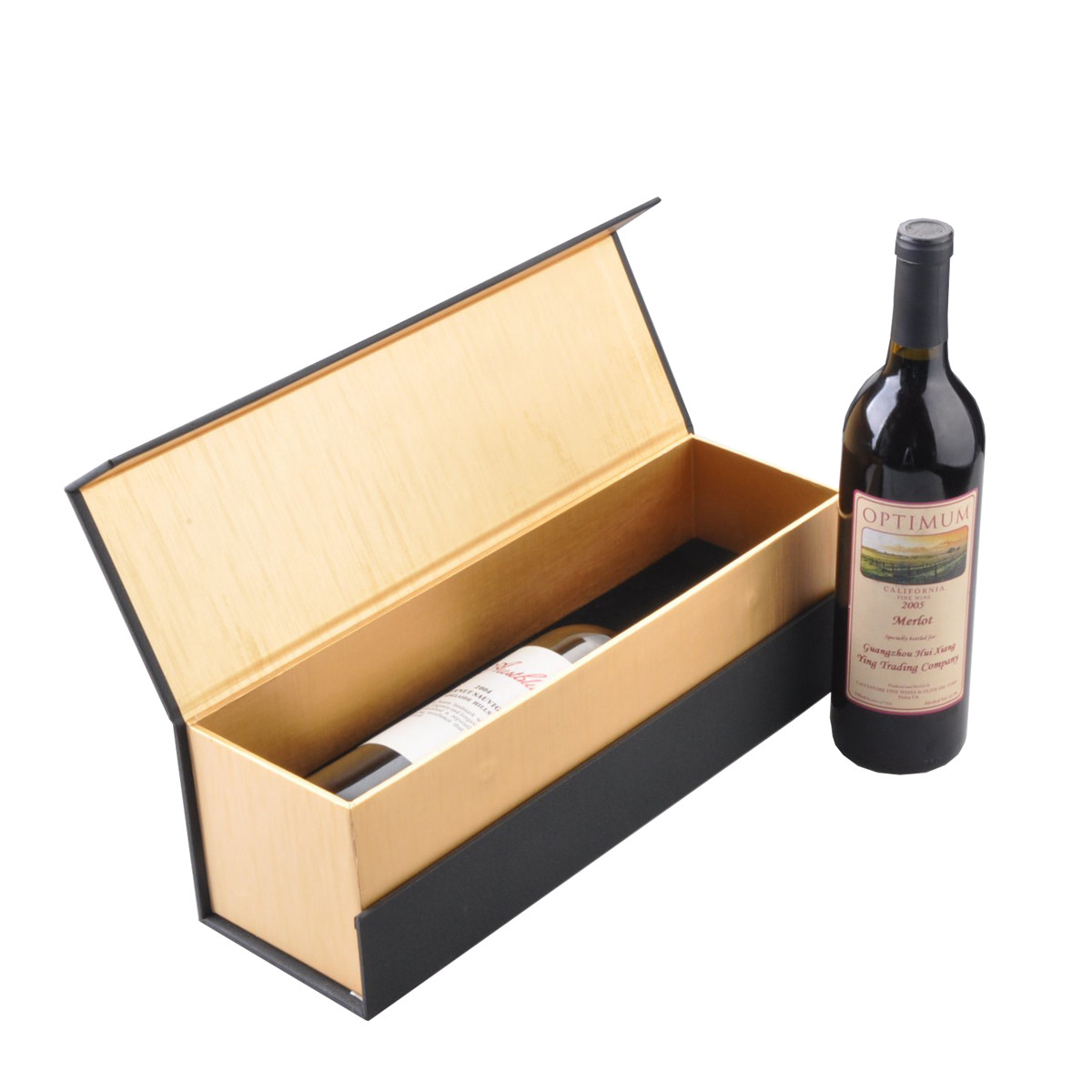  Spot Goods Luxury Wine Packing Boxes Fancy Paper Magnetic Closer Gold Hot Stamping Manufactures