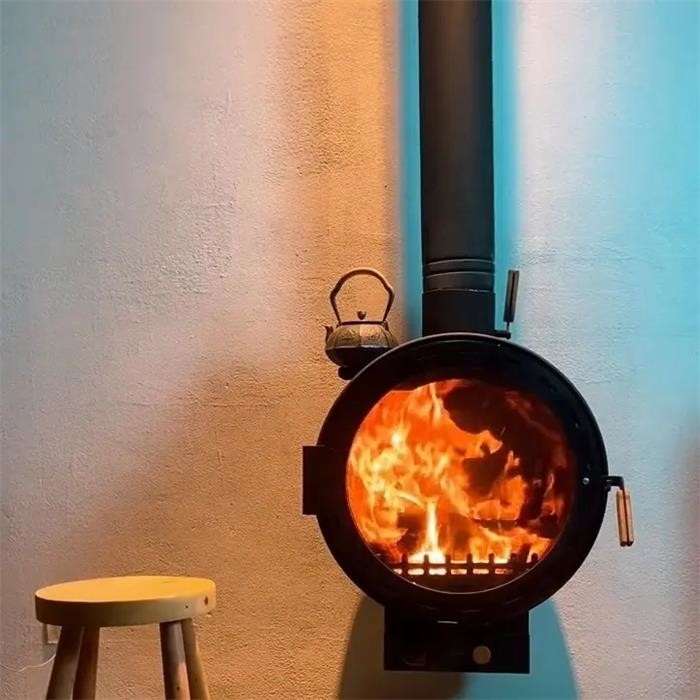 Buy cheap 600mm Indoor Central Heating Wall Mounted Wood Burning Suspended Fireplace from wholesalers