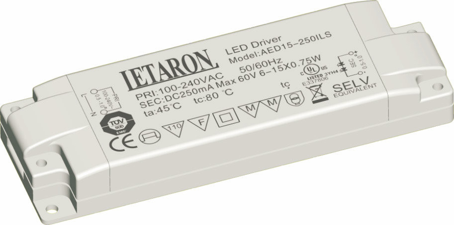  15V-48V Waterproof Electronic 350mA Constant Current LED Driver AED15-350ILS 15W Manufactures