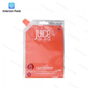 Fruit Juice Spouted Liquid Stand Up Pouches PE Material Customized Logo Manufactures