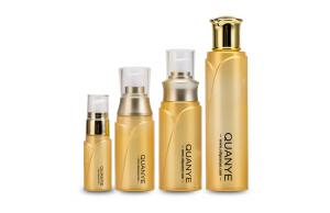 Golden Pearl Plastic Lotion Bottles Set For Beauty Products , Airless Lotion Bottle Manufactures
