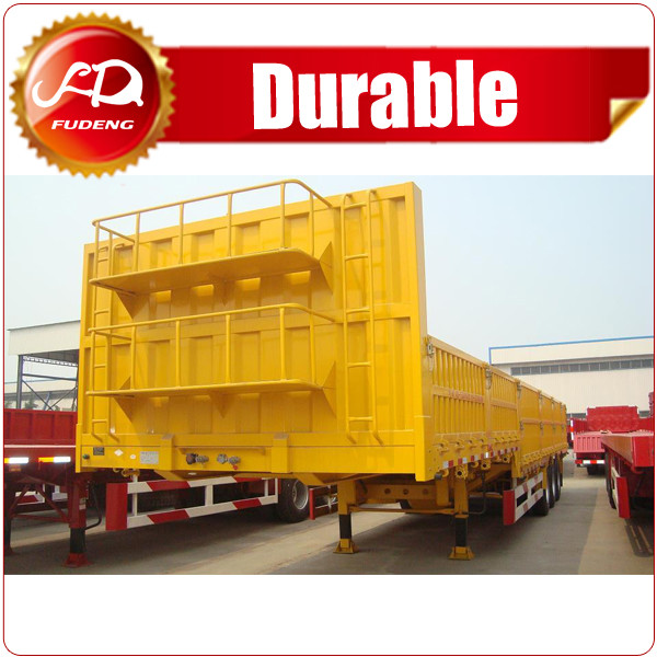  2016 best sellers competitive price new tri-axle flatbed semi trailer with side guarders for sale Manufactures